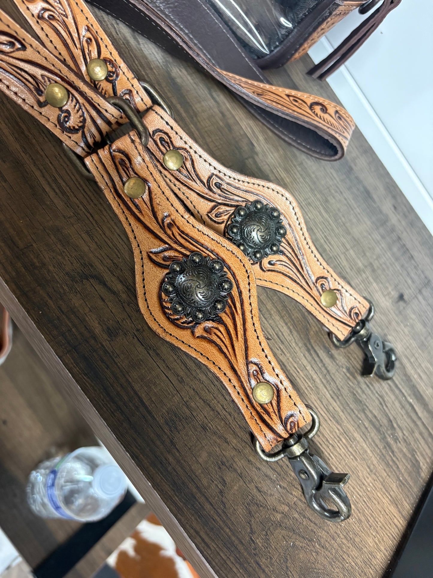 Clear Tooled Leather Bag