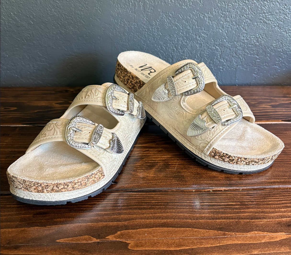 Cream Morgana Dual Strap Sandal