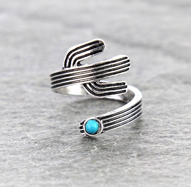 Cactus Shape Cuff Ring