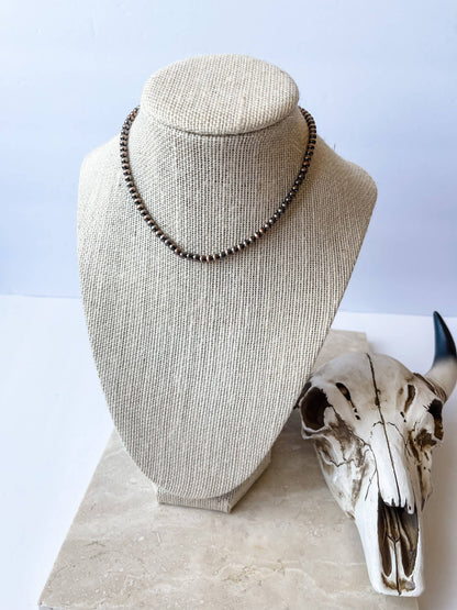 Navajo Bead Choker Necklace 4mm