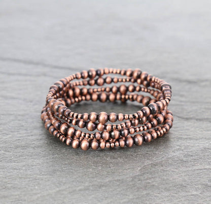 Navajo Style Pearl Stackable Bracelets