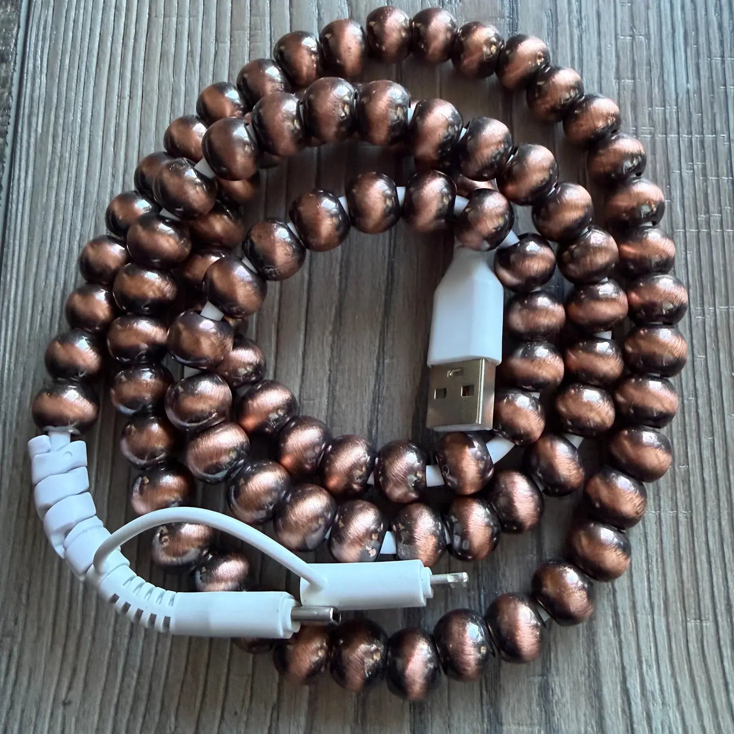 Copper Beaded Charger