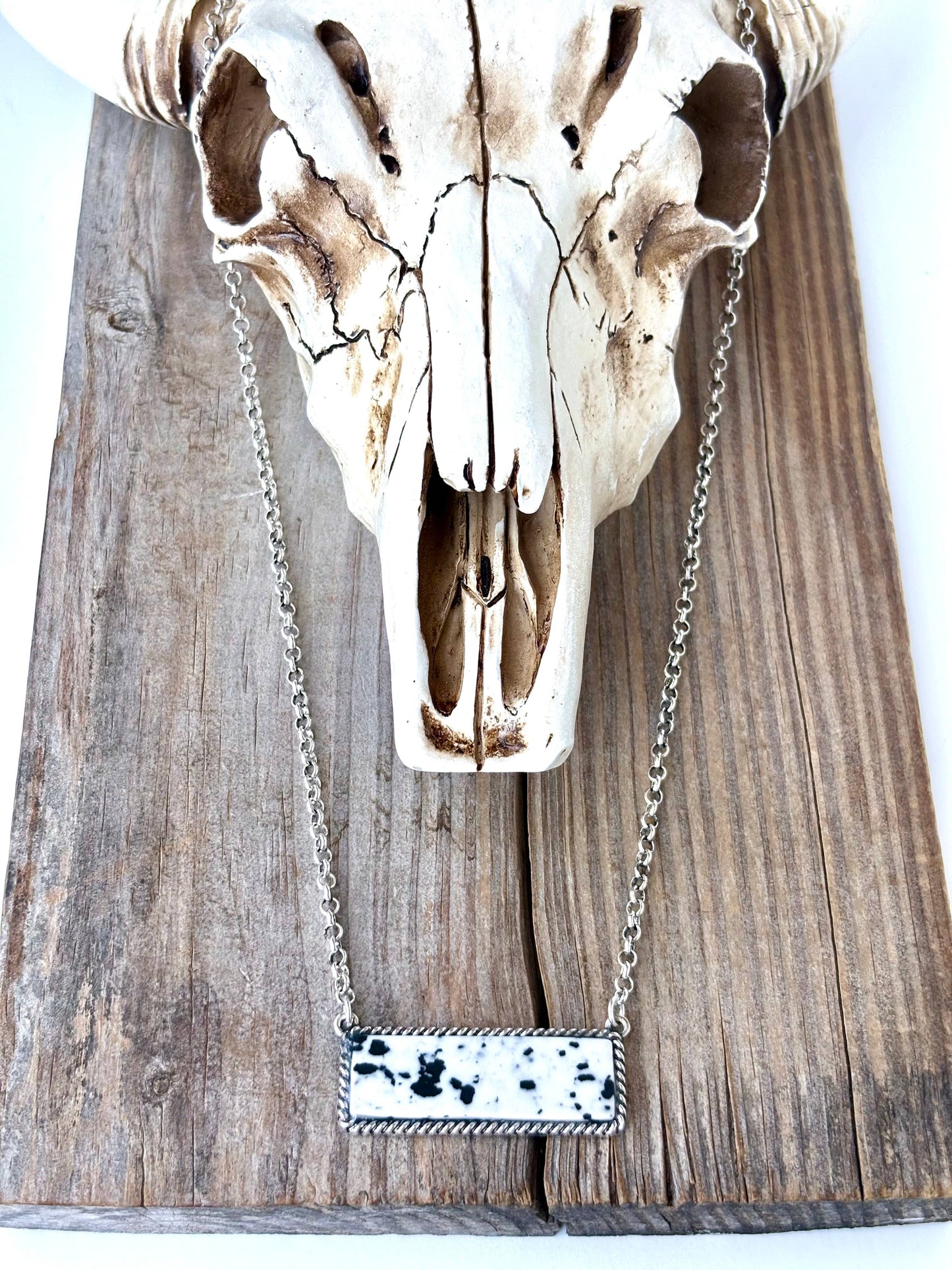 Stone Bar Pendant Necklace