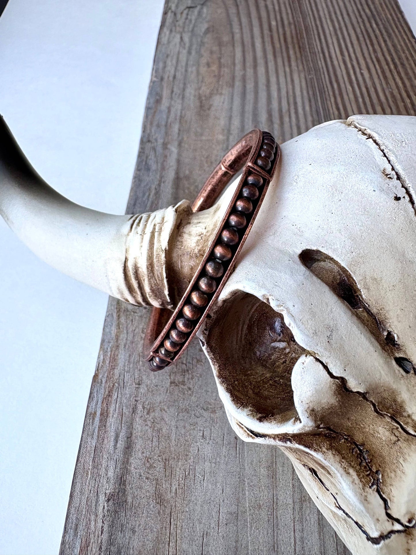 Pearl Copper Stretch Bracelet