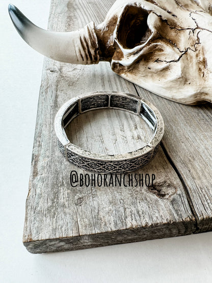 Western Texture Stretch Bracelet 