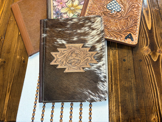 Cowhide Planner w/ Aztec Tooling
