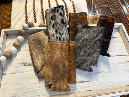 Tall Slim Can Cowhide Koozies