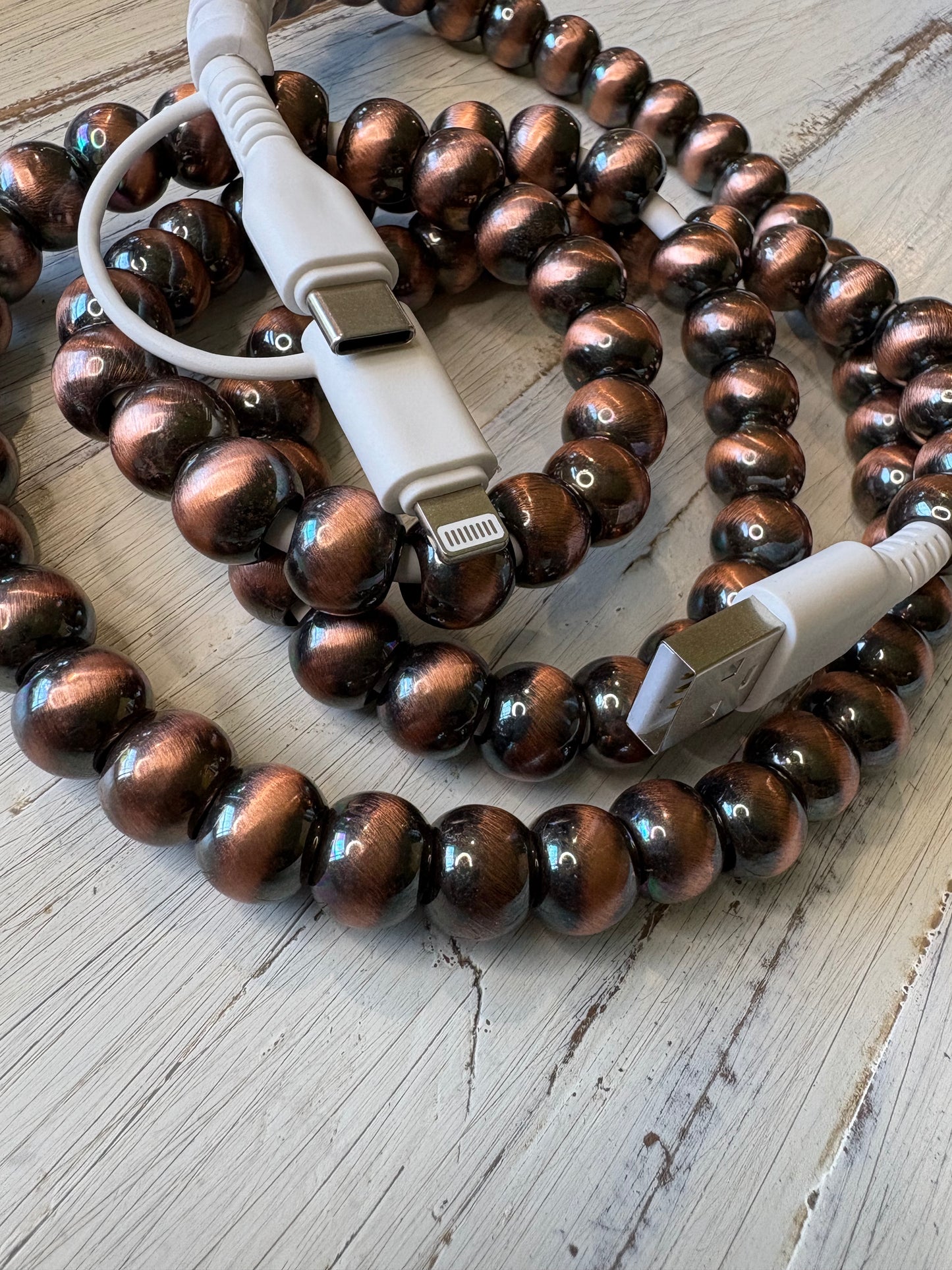 Copper Beaded Charger