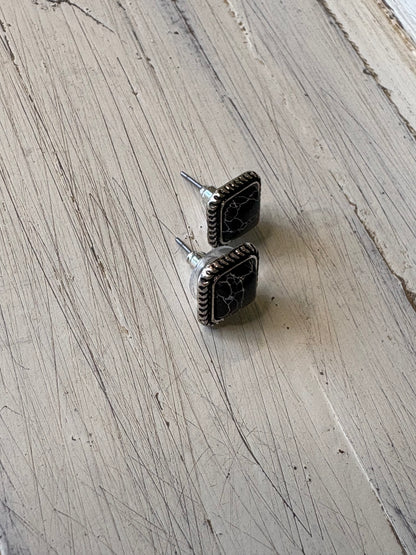 Mini Stone Stud Earrings