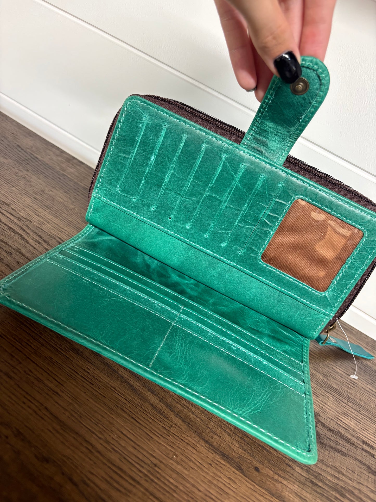 Turquoise Leather Wallet