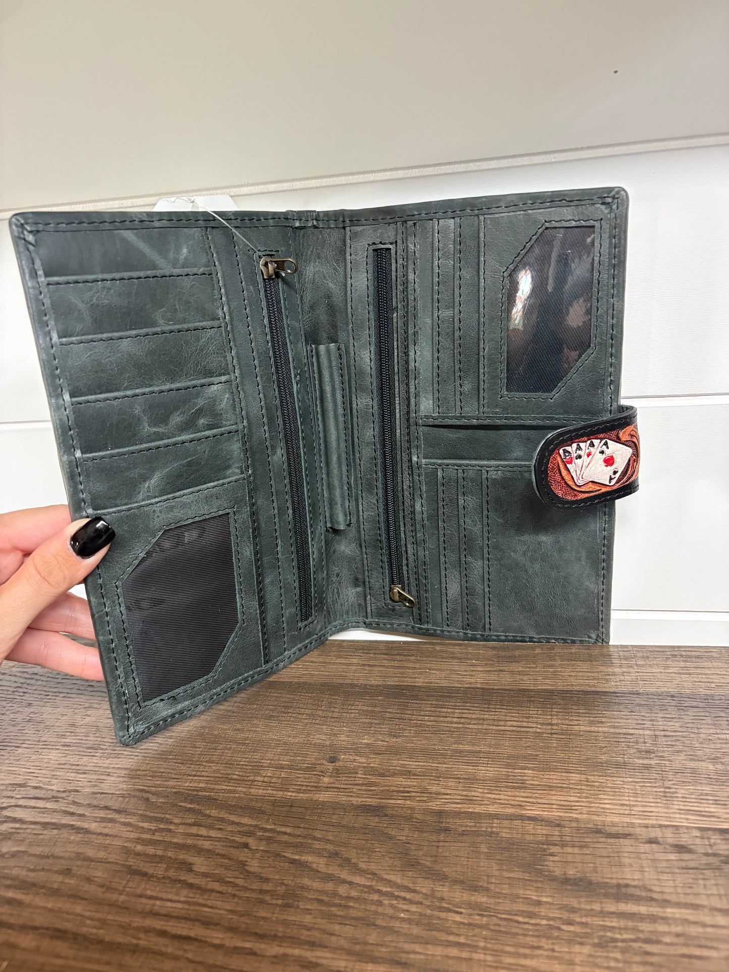 Aces Wild Cowhide Wallet