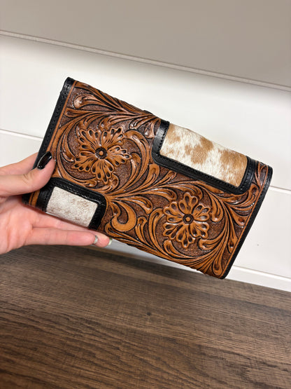 Cowhide & Leather Aztec Wallet