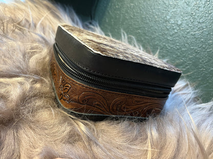 Cowhide Topped Jewelry Box