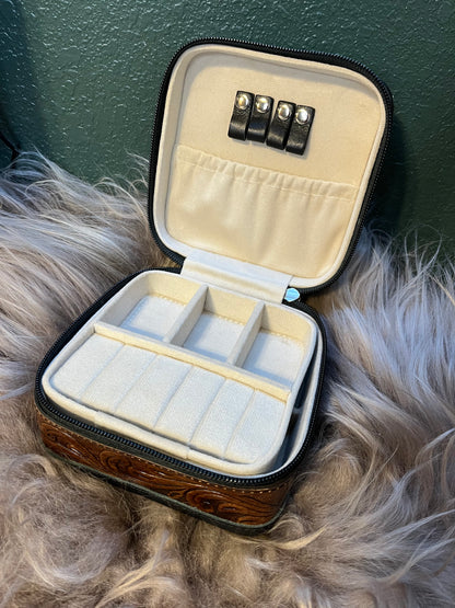 Cowhide Topped Jewelry Box