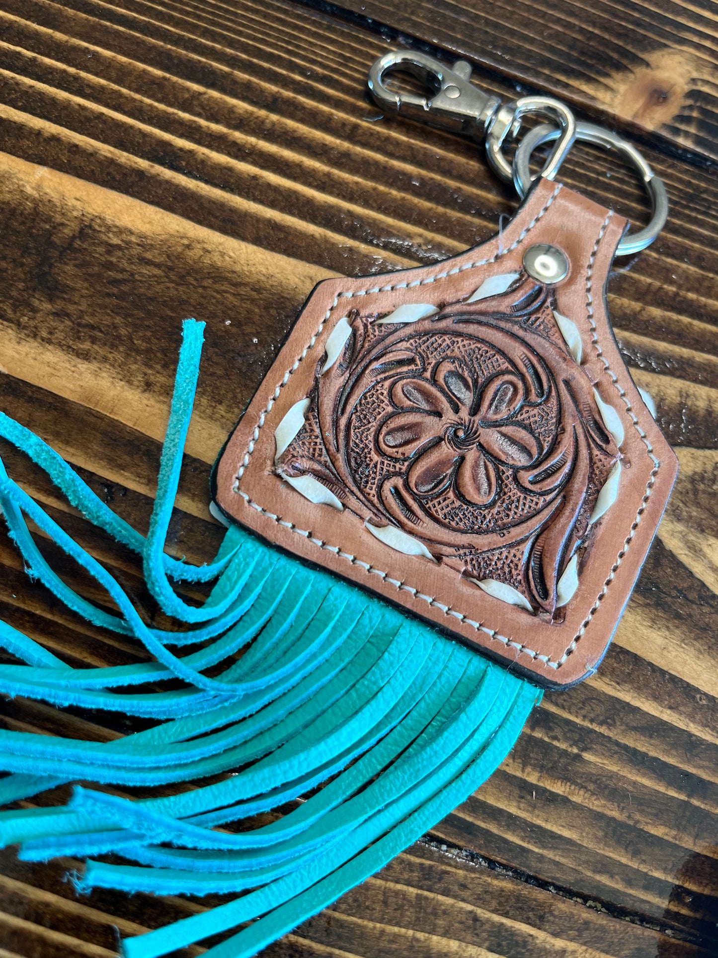 Fringe Tooled Keychain