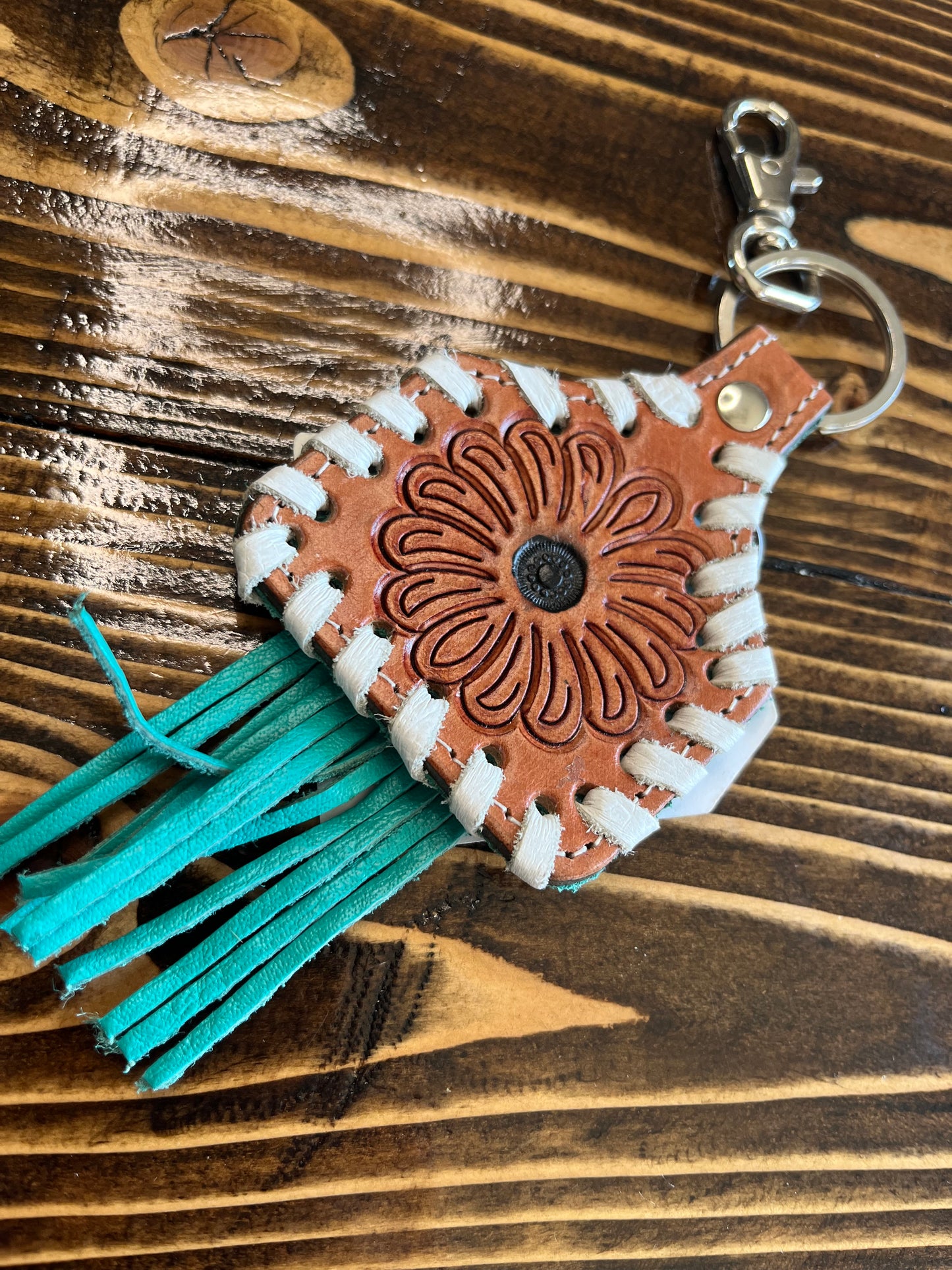 Fringe Tooled Keychain