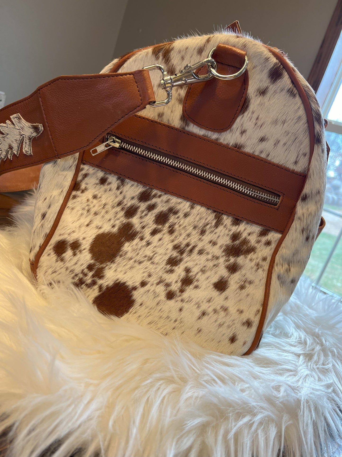 Cowhide Duffel Bag