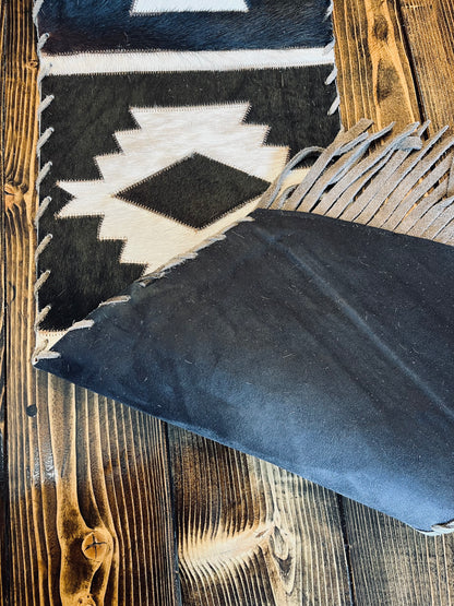 Aztec Design Cowhide Table Runner