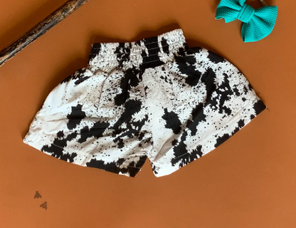 Carizo Springs Cow Print Short