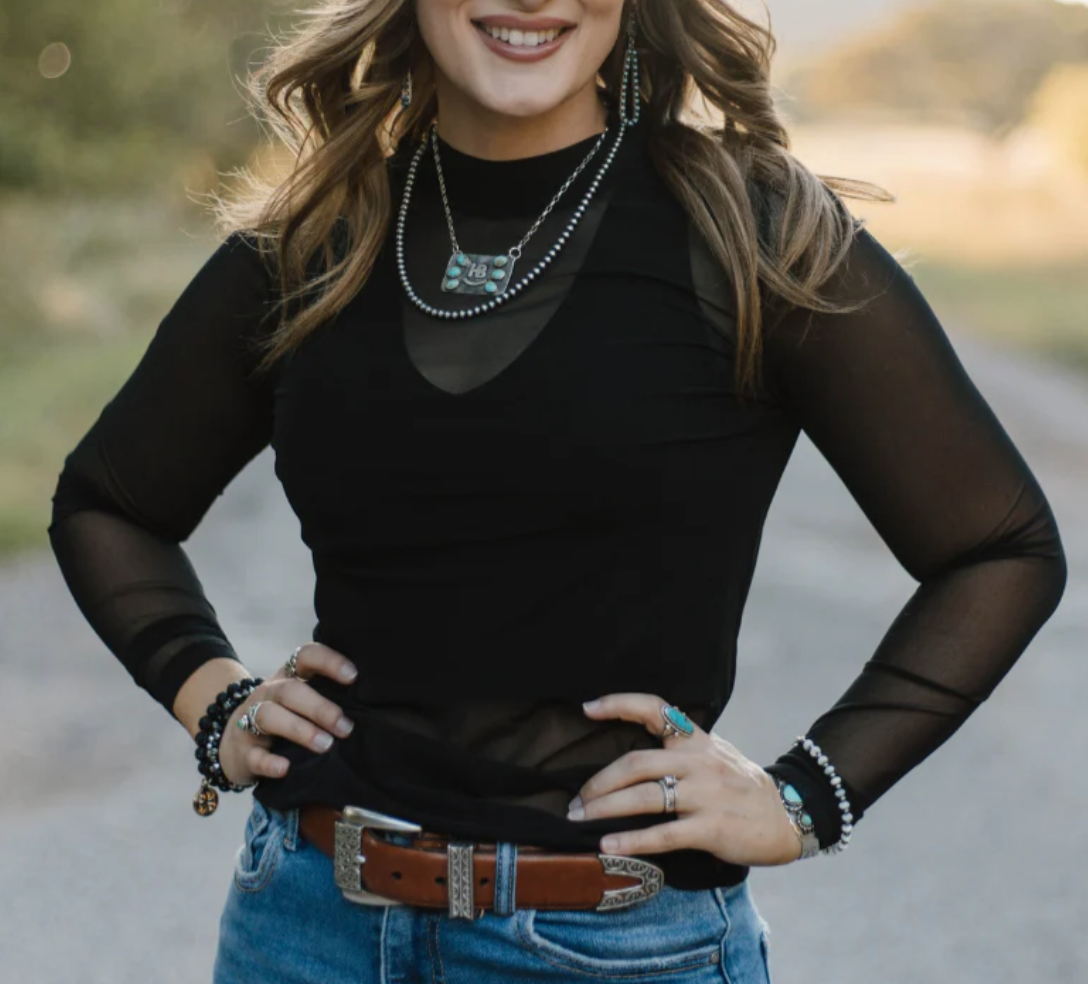 Night Sky Mesh Top