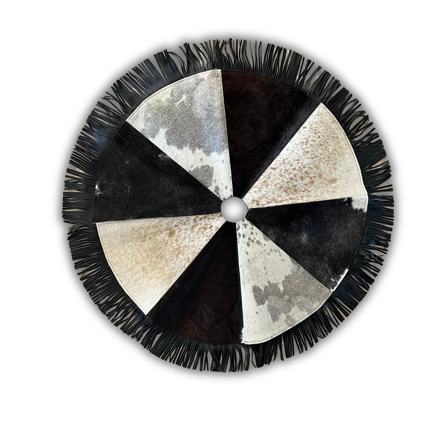 Cowhide Christmas Tree Skirt