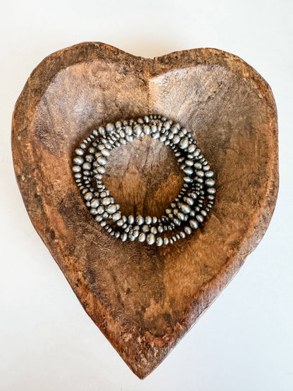 Navajo Style Pearl Stackable Bracelets