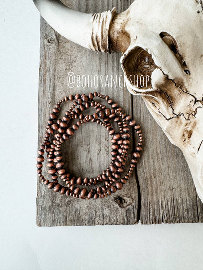 Navajo Style Pearl Stackable Bracelets