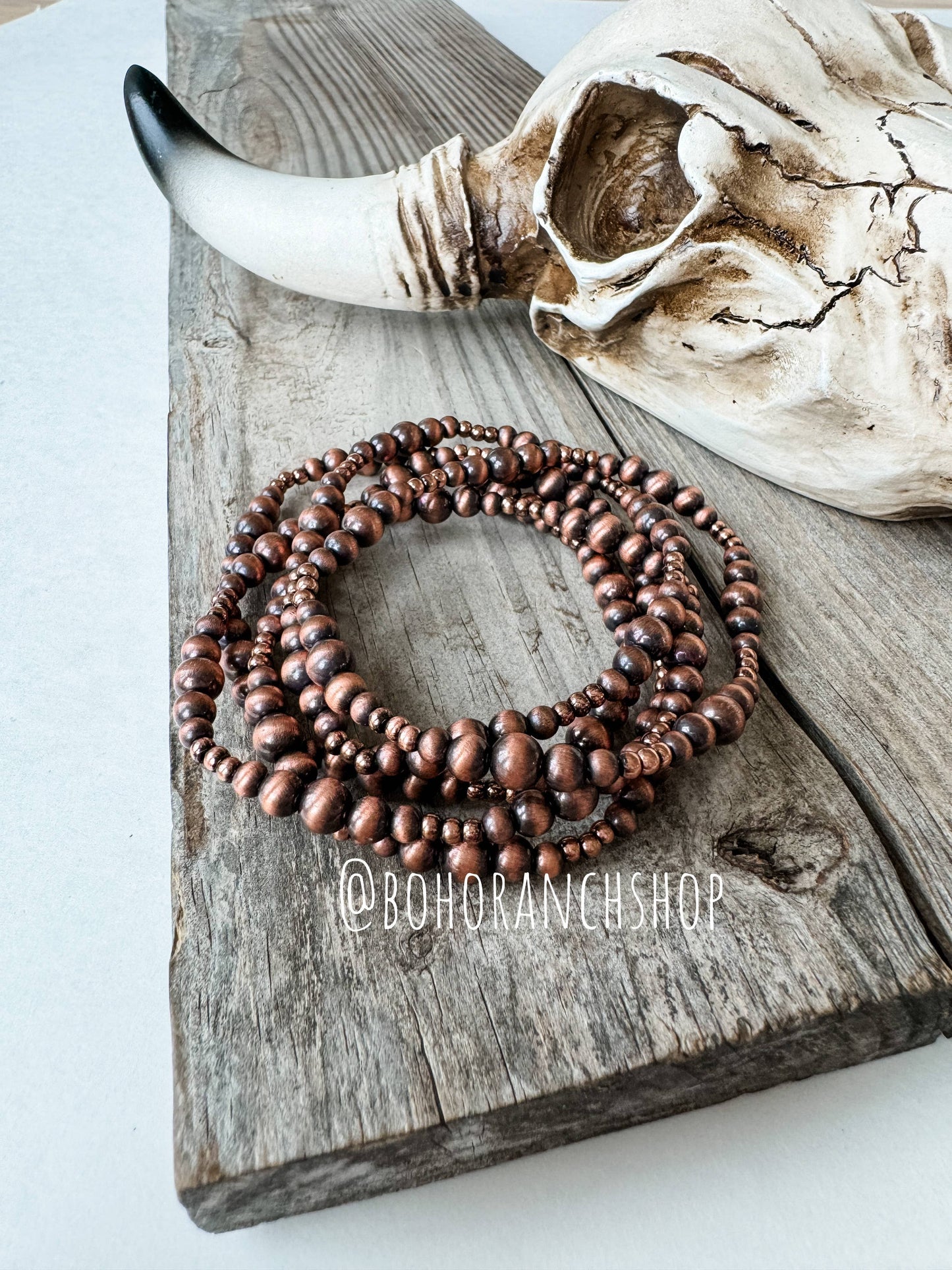 Navajo Style Pearl Stackable Bracelets