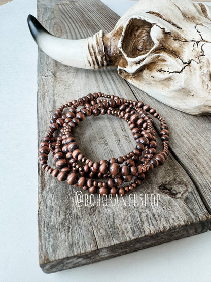 Navajo Style Pearl Stackable Bracelets