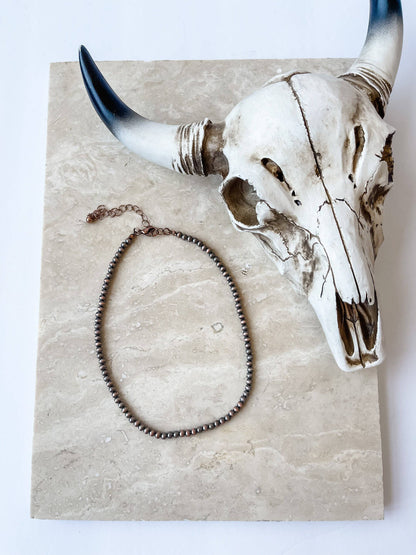 Navajo Bead Choker Necklace 4mm